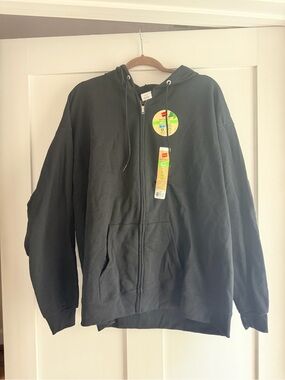 Hanes Black EcoSmart Full-Zip Men's Hoodie